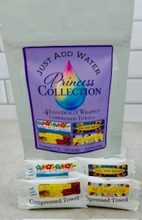 Fragrance Infused Compressed Towels- Princess Race Edition
