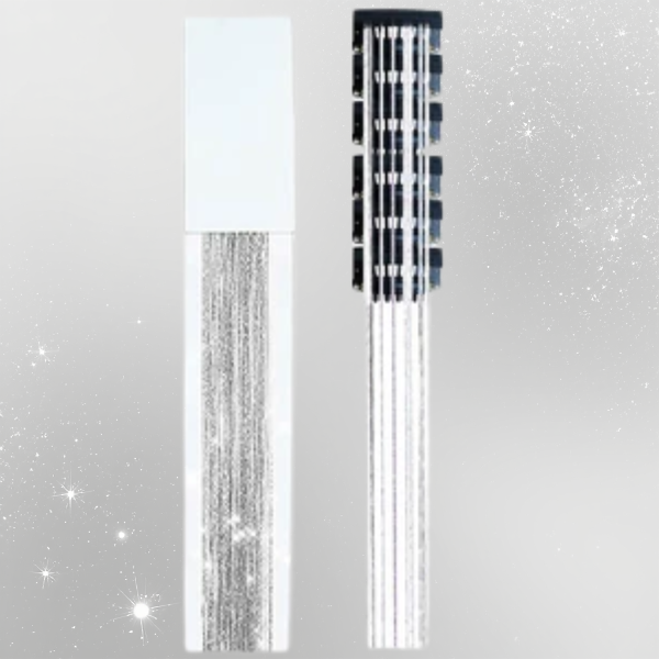 Glitter Hair Tinsel Clip-Ins – 20” Princess Sparkle ✨