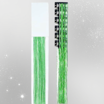 Glitter Hair Tinsel Clip-Ins – 20” Princess Sparkle ✨