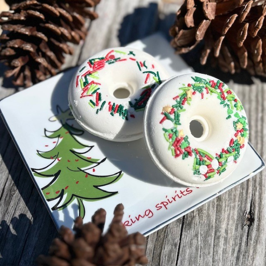 holiday donut bath bomb